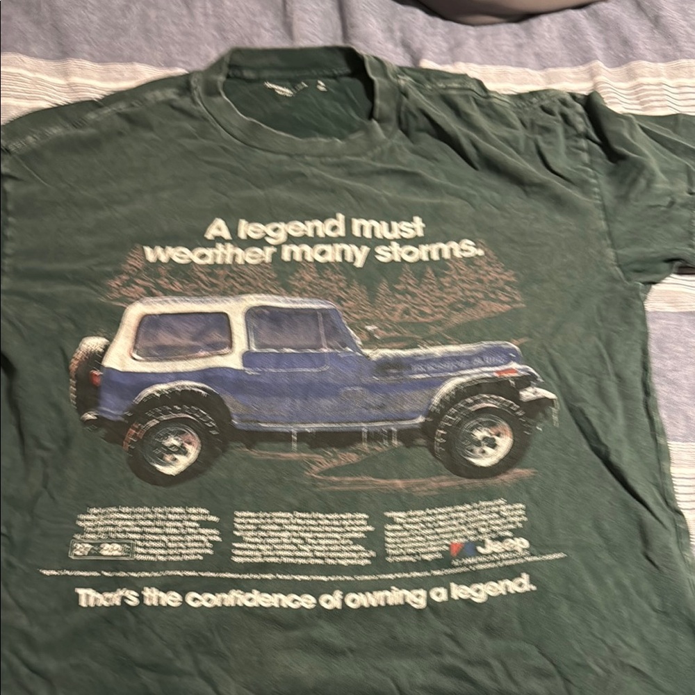 Green Jeep Graphic T-Shirt
